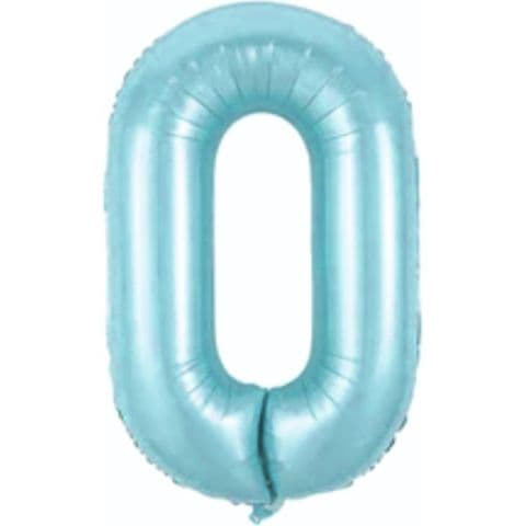 Balon broj 0 - 34”, Plava — Boom Baloni Podgorica
