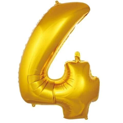 Balon broj 4 - 34”, Zlatna — Boom Baloni Podgorica