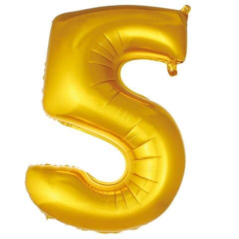 Balon broj 5 - 34”, Zlatna — Boom Baloni Podgorica