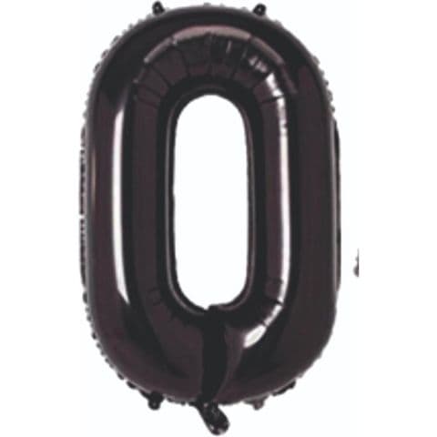Balon broj 0 - 34”, Crna — Boom Baloni Podgorica