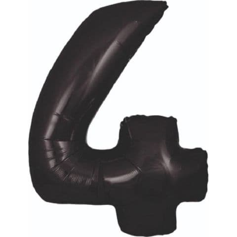 Balon broj 4 - 34”, Crna — Boom Baloni Podgorica