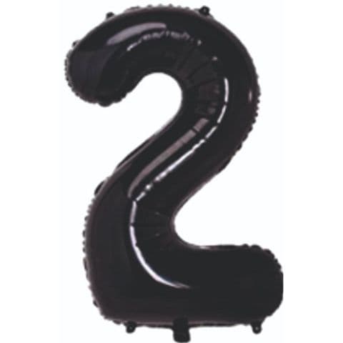 Balon broj 2 - 34”, Crna — Boom Baloni Podgorica