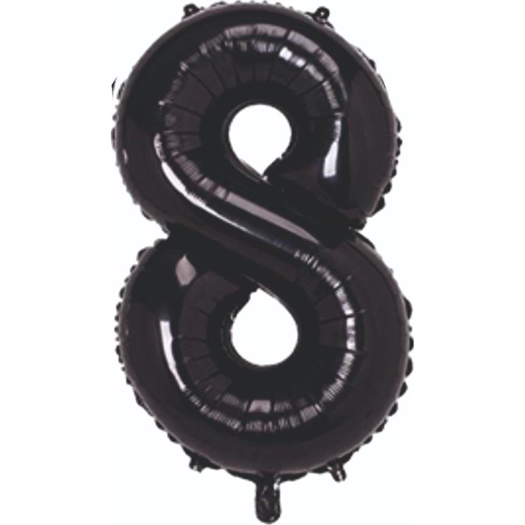 Balon broj 8 - 34”, Crna — Boom Baloni Podgorica