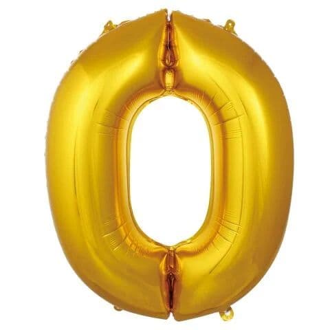 Balon broj 0 - 40”, Zlatna — Boom Baloni Podgorica