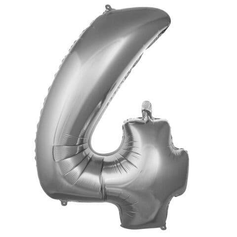 Balon broj 4 - 40”, Srebrna — Boom Baloni Podgorica