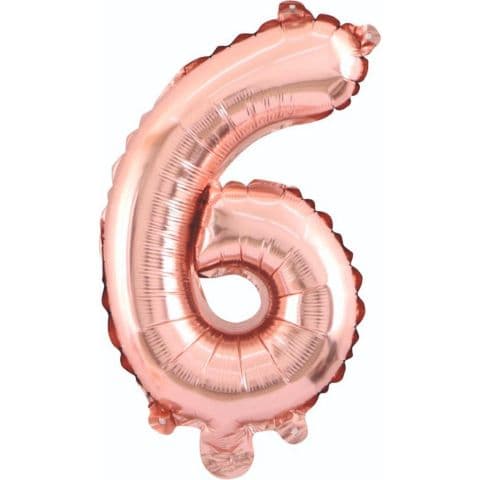 Balon broj 6 - 40”, Zlatno-Roze — Boom Baloni Podgorica