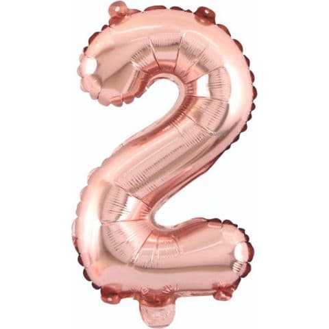 Balon broj 2 - 40”, Zlatno-Roze — Boom Baloni Podgorica