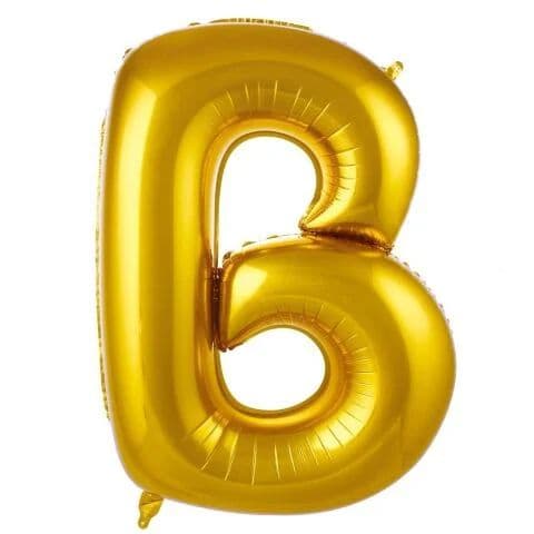 Balon slovo B - 34”, Zlatna — Boom Baloni Podgorica