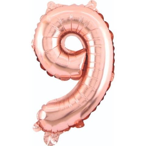 Balon broj 9 - 40”, Zlatno-Roze — Boom Baloni Podgorica