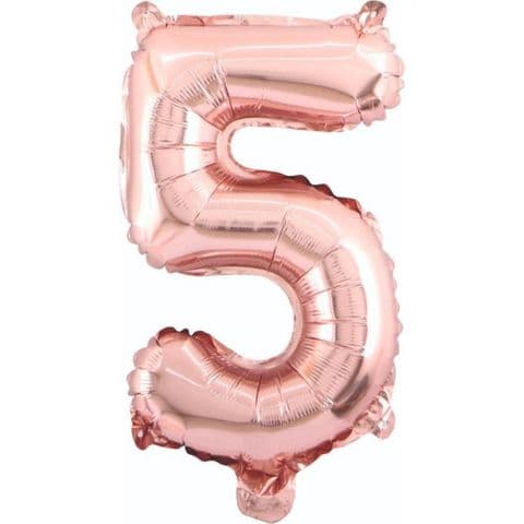 Balon broj 5 - 40”, Zlatno-Roze — Boom Baloni Podgorica