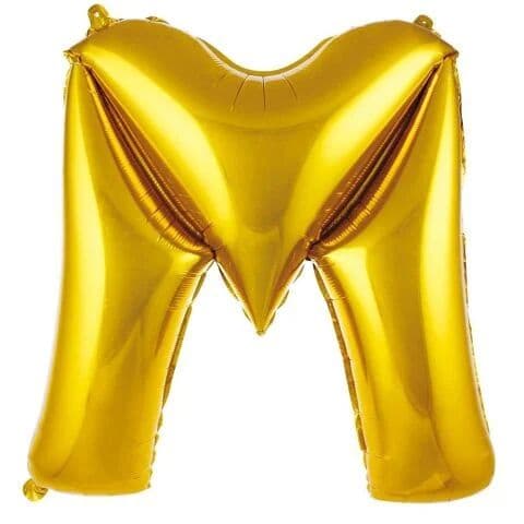 Balon slovo M - 34”, Zlatna — Boom Baloni Podgorica