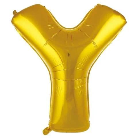 Balon slovo Y - 34”, Zlatna — Boom Baloni Podgorica