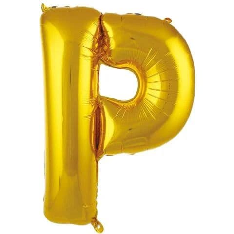 Balon slovo P - 34”, Zlatna — Boom Baloni Podgorica