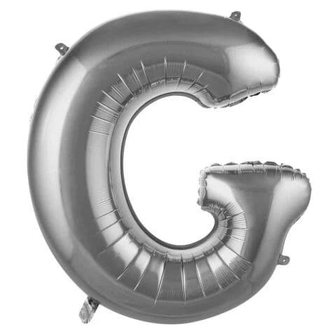Balon slovo G - 34”, Srebrna — Boom Baloni Podgorica