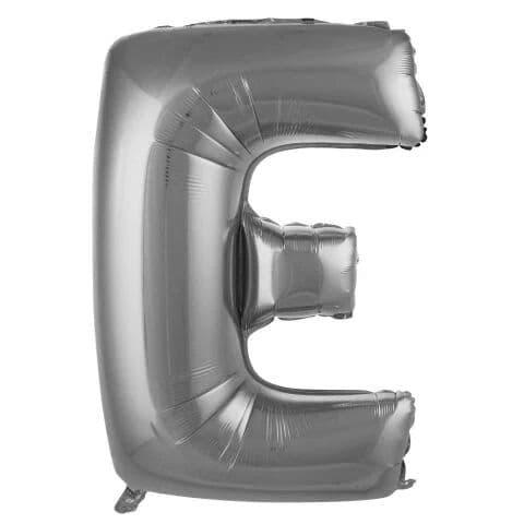 Balon slovo E - 34”, Srebrna — Boom Baloni Podgorica