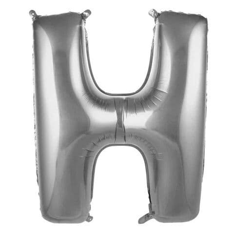Balon slovo H - 34”, Srebrna — Boom Baloni Podgorica