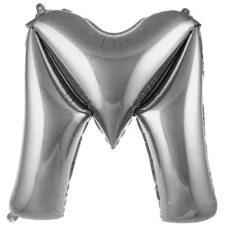 Balon slovo M - 34”, Srebrna — Boom Baloni Podgorica