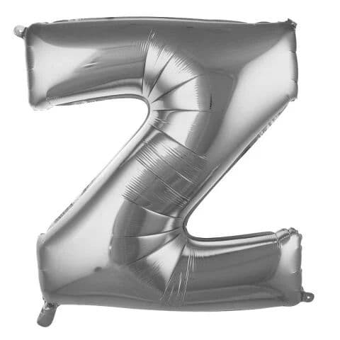 Balon slovo Z - 34”, Srebrna — Boom Baloni Podgorica