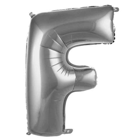 Balon slovo F - 16”, Srebrna — Boom Baloni Podgorica