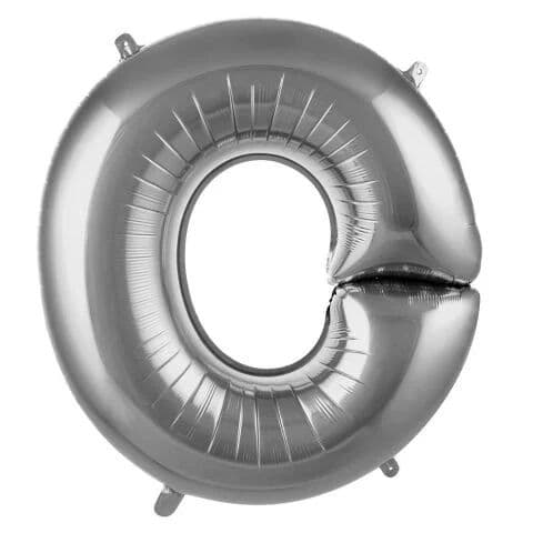 Balon slovo O - 16”, Srebrna — Boom Baloni Podgorica